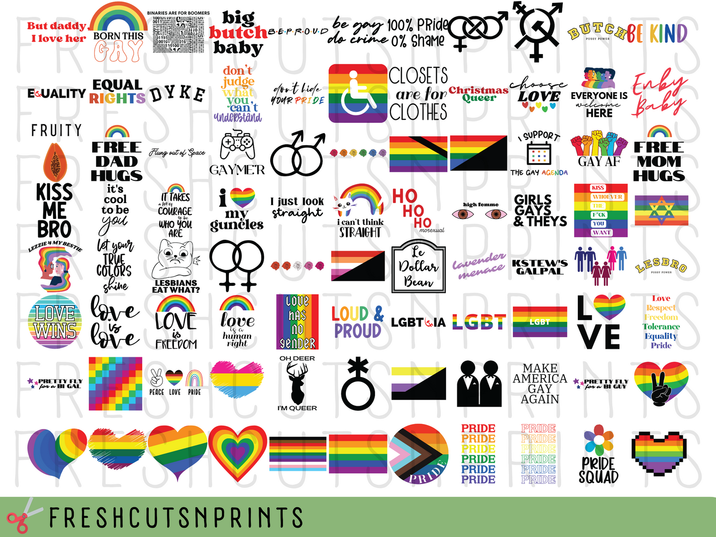 Pride SVG Bundle, LGBT Quotes SVG Files, Pride Shirt Design Bundle