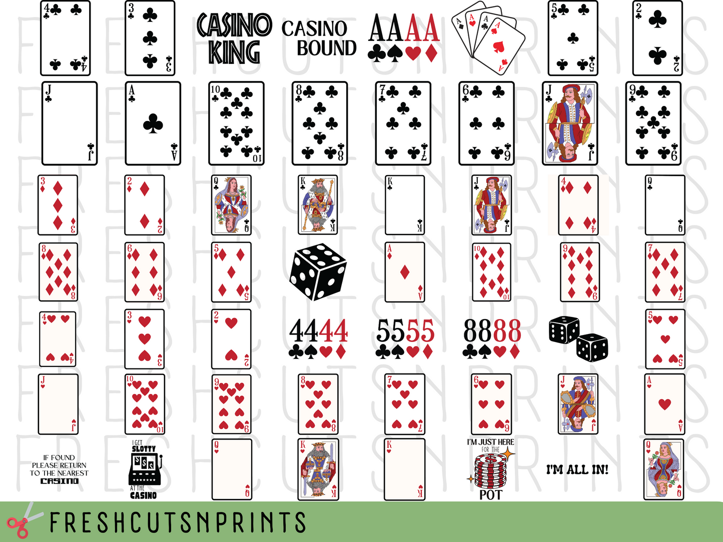 Las Vegas SVG Bundle, Casino svg, Vegas svg, Casino Elements, Las Vegas Clipart Svg, Svg Files for Cricut, Playing Cards svg, Poker svg