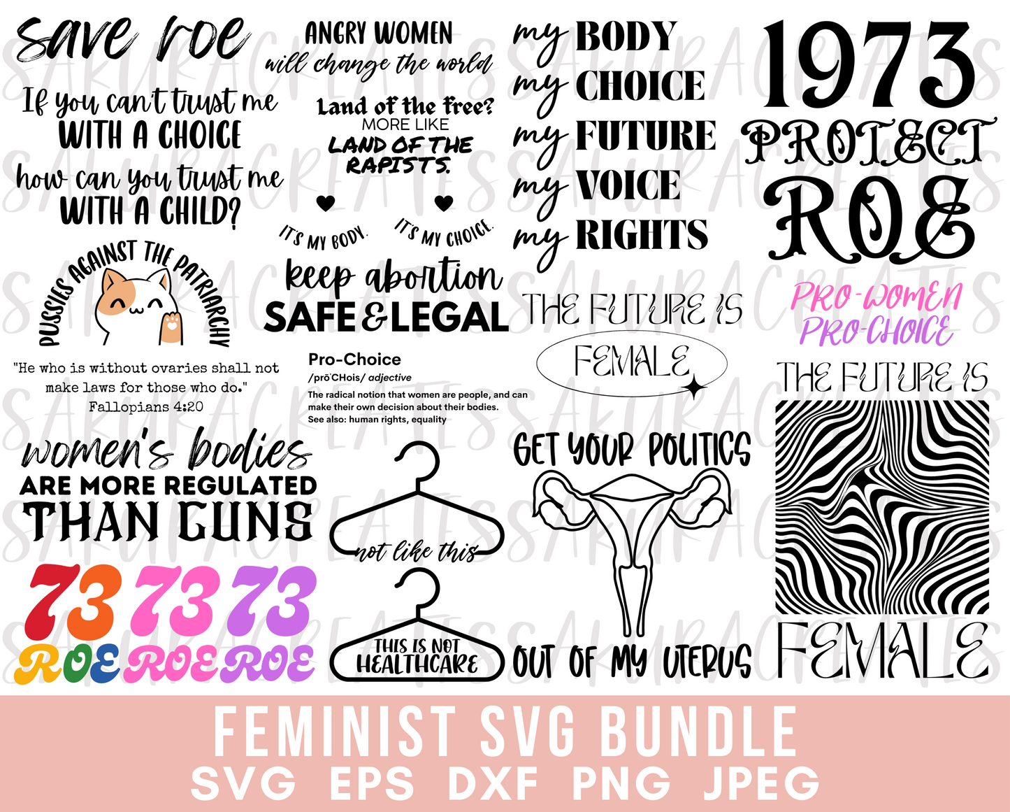 Pro Choice SVG Design, Pro Roe svg, Reproductive Rights SVG, Women's Rights svg, Feminist SVG, Roe v Wade svg, Feminist svg print, cricut