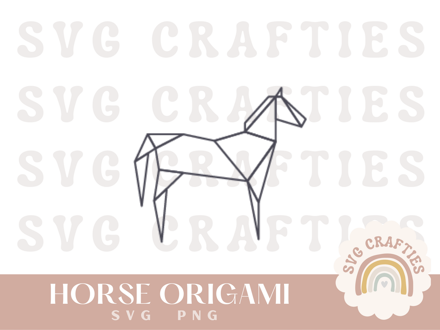 Origami Horse Free SVG Download