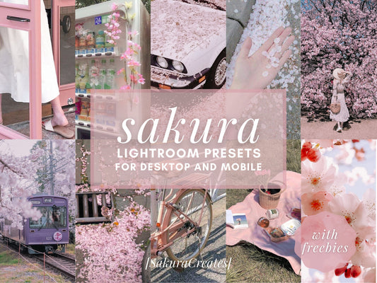 10 SAKURA Mobile VSCO Lightroom Presets, Instagram Presets, Influencer Blogger Preset,Mobile Preset, Sakura Presets, Kawaii, Pink Preset 123