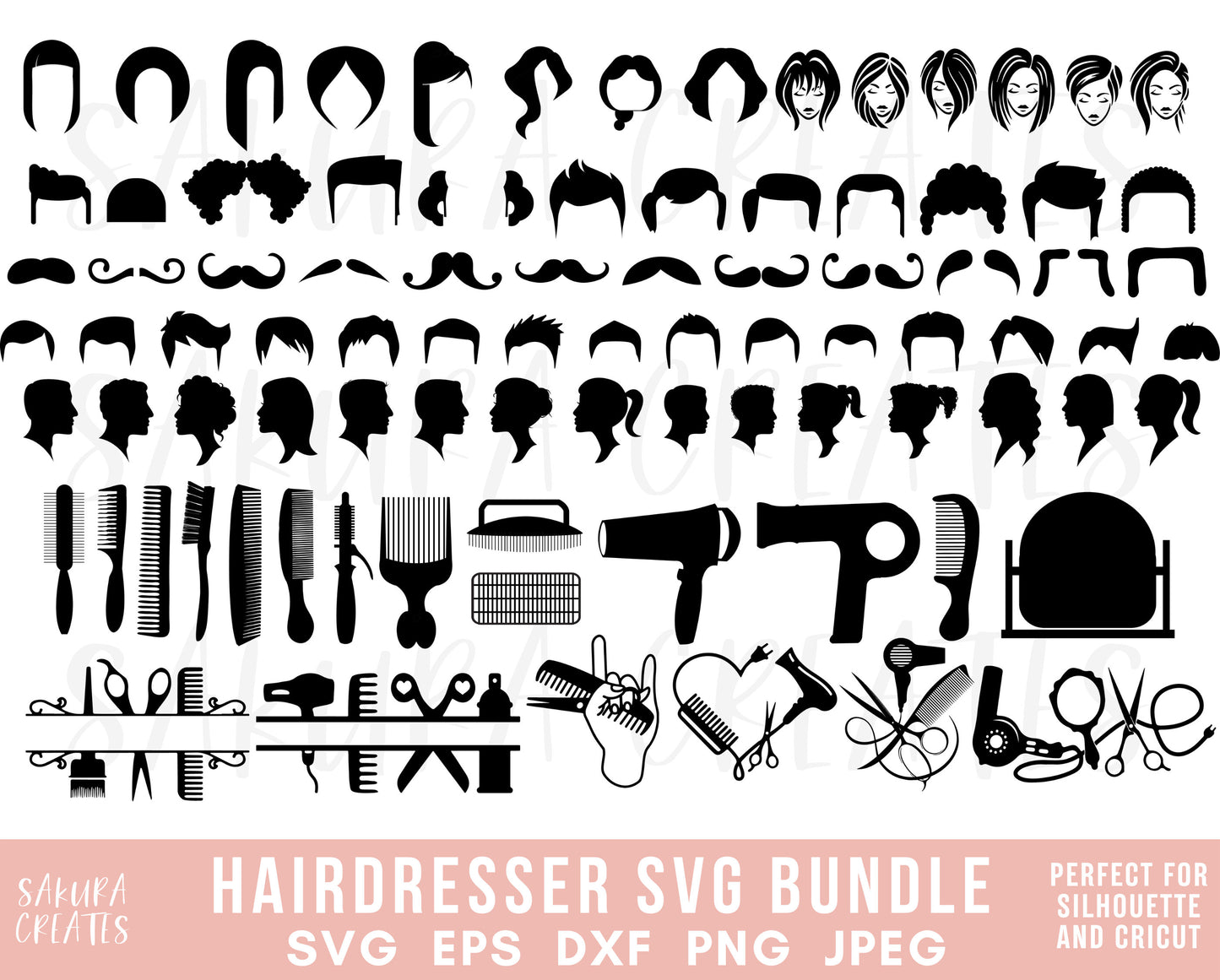 170 Hairdresser SVG Bundle Hairstylist SVG Cut Files Funny Hairdresser Hair stylist Monogram svg Salon svg Barber svg Beauty svg Hair saying