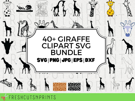 40+ Giraffe SVG Bundle , Giraffe Silhouette, Giraffe Clipart, Giraffe Cut File, SVG files for Cricut, Giraffe Pattern svg, Commercial Use