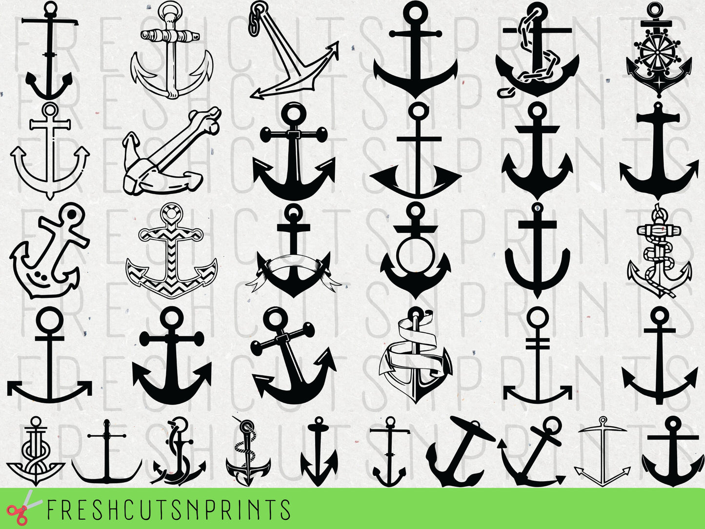 34 Anchor SVG Bundle , Anchor Clipart, Anchor Cut File, Anchor Silhouette, Anchor Decal, Anchor Vector, Naval svg, Anchor DXF, Naval clipart