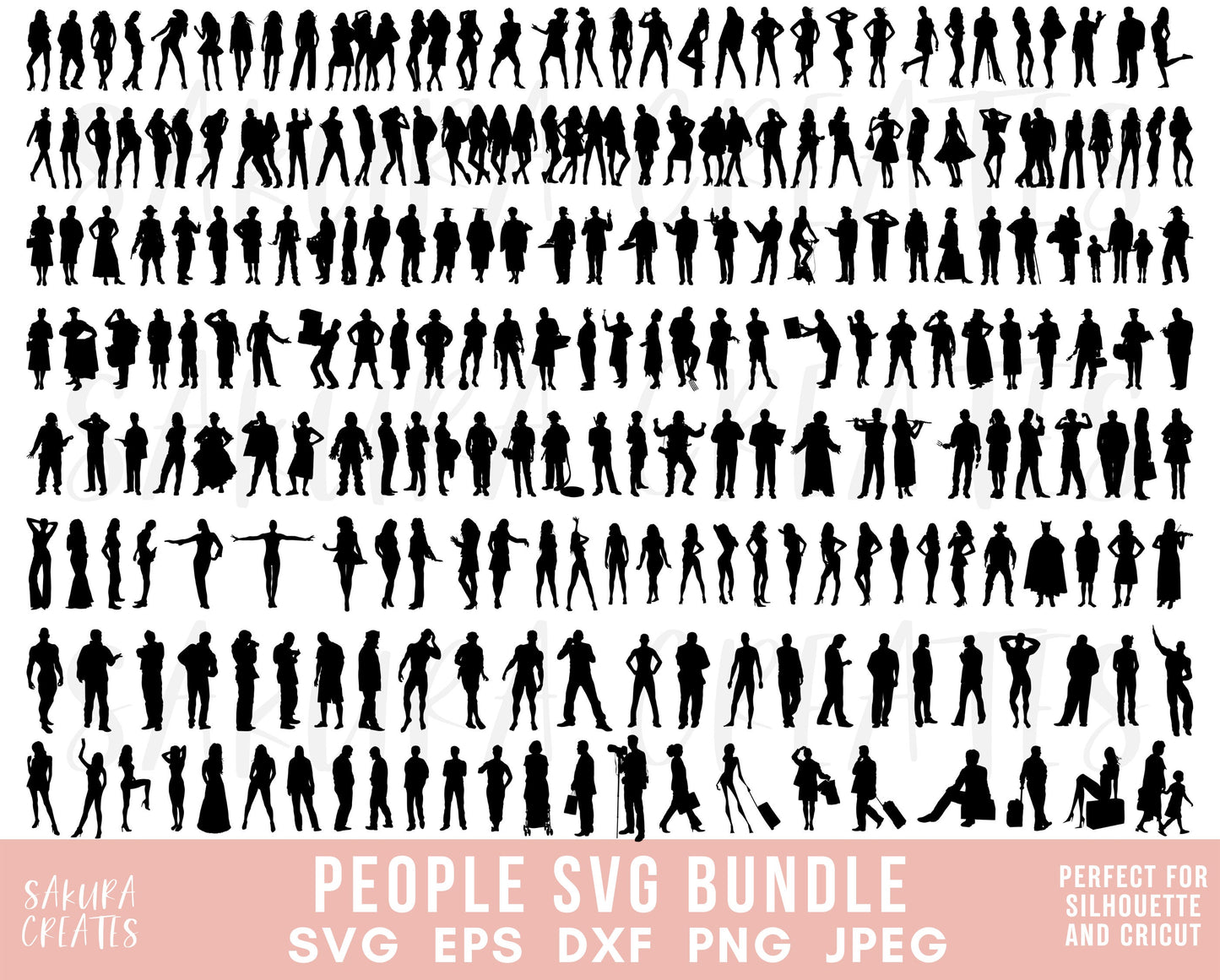 400+ People SVG Bundle Travel People Silhouette Fashion svg Travel svg Business svg People Clipart People Vector Flat illustration Family svg
