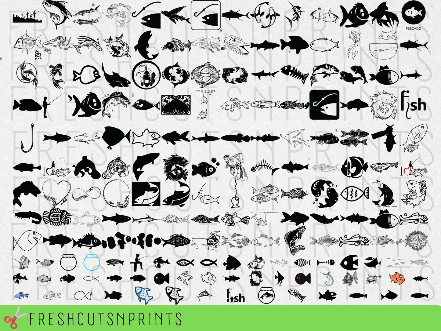 170+ Fish SVG Bundle , Fish Clipart, Fish Cut File, Fish Vector, Fish Decal, Tribal Fish, Fish Silhouette, Fishing svg, Fishing Design