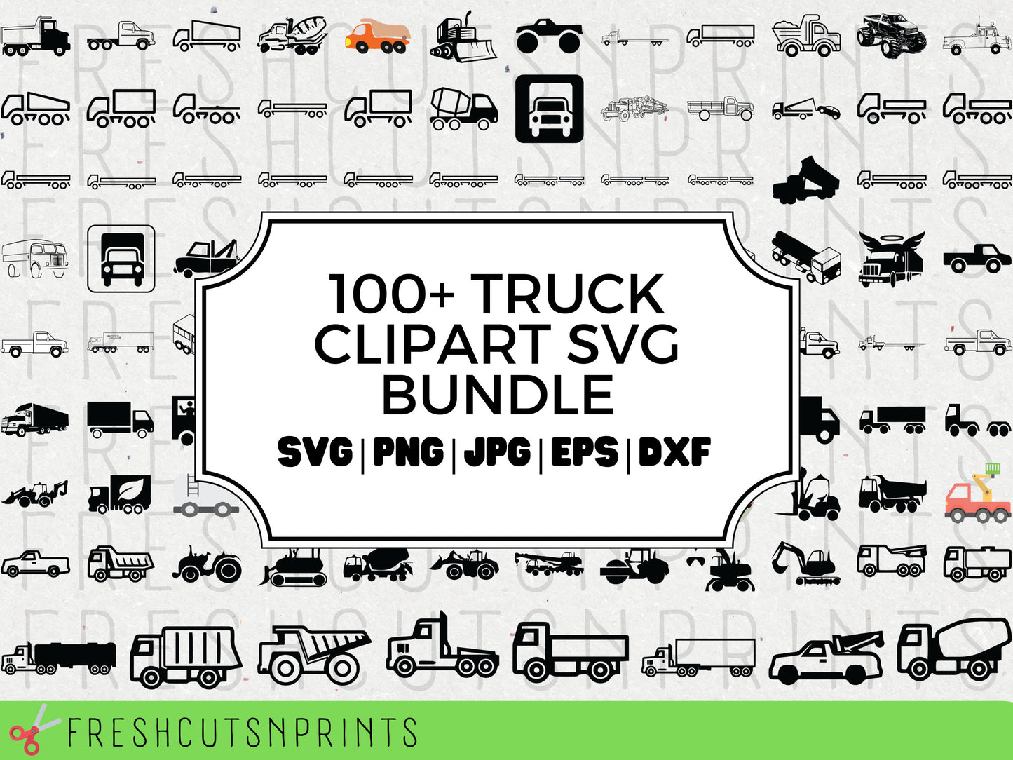 100+ Truck SVG Bundle , Truck Clipart, Truck Cut Files, Truck Vector, Tractor svg,  Truck Silhouette, Pickup Truck svg, Commercial Use