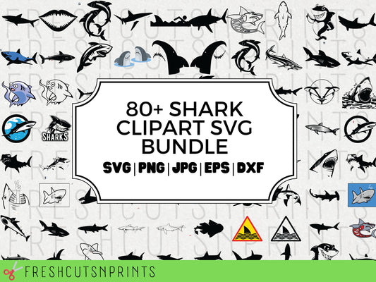 80+ Shark SVG Clipart Bundle , Shark Clipart, Shark Cut File, Shark Silhouette, Shark Vector, Shark svg cricut, Shark Logo, Commercial Use