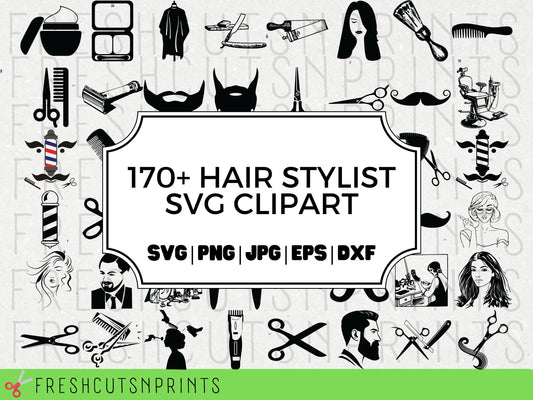 170 Hair Stylist SVG , Barber svg, Hairdresser SVG, Salon SVG, Hair Stylist Clipart, Hair Stylist Silhouette, Barber Clipart, Parlor svg