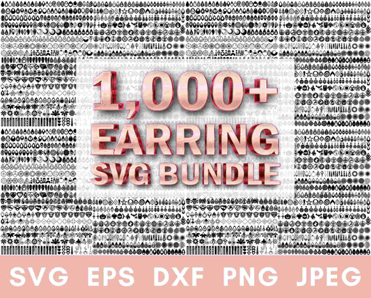 1000+ Earring SVG bundle Earring Cut files Leather Earring Svg Earring Cricut Files Keychain svg bundle Commercial use Svg files for cricut